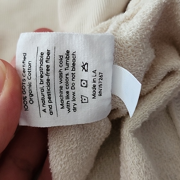 Mate the Label Organic Hoodie Bone Size Small - Picture 3 of 3